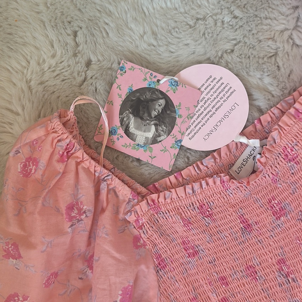 LoveShackFancy Pink Floral Maxi Dress - Picture 4 of 6